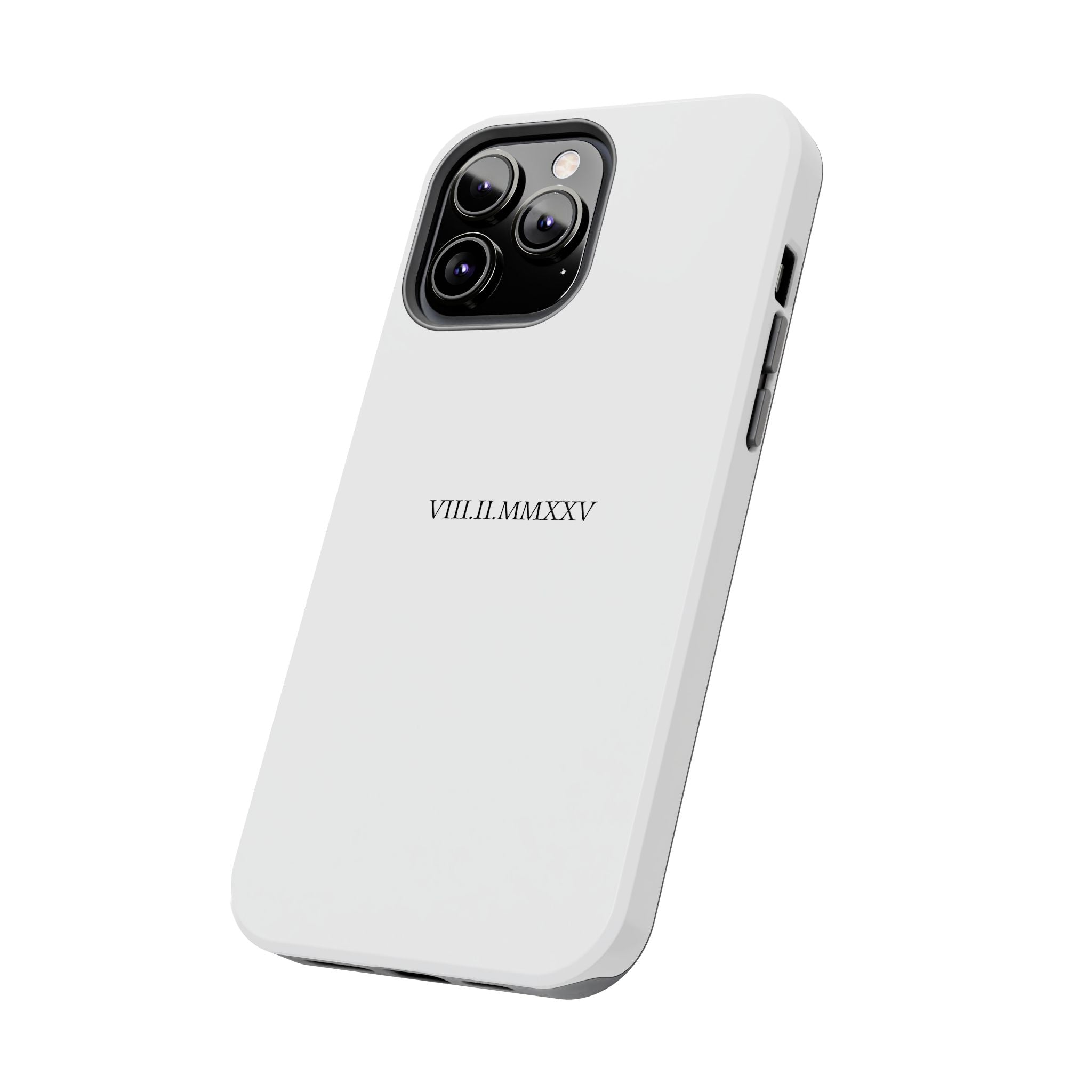 Custom Roman Numeral Date Couple Phone Case