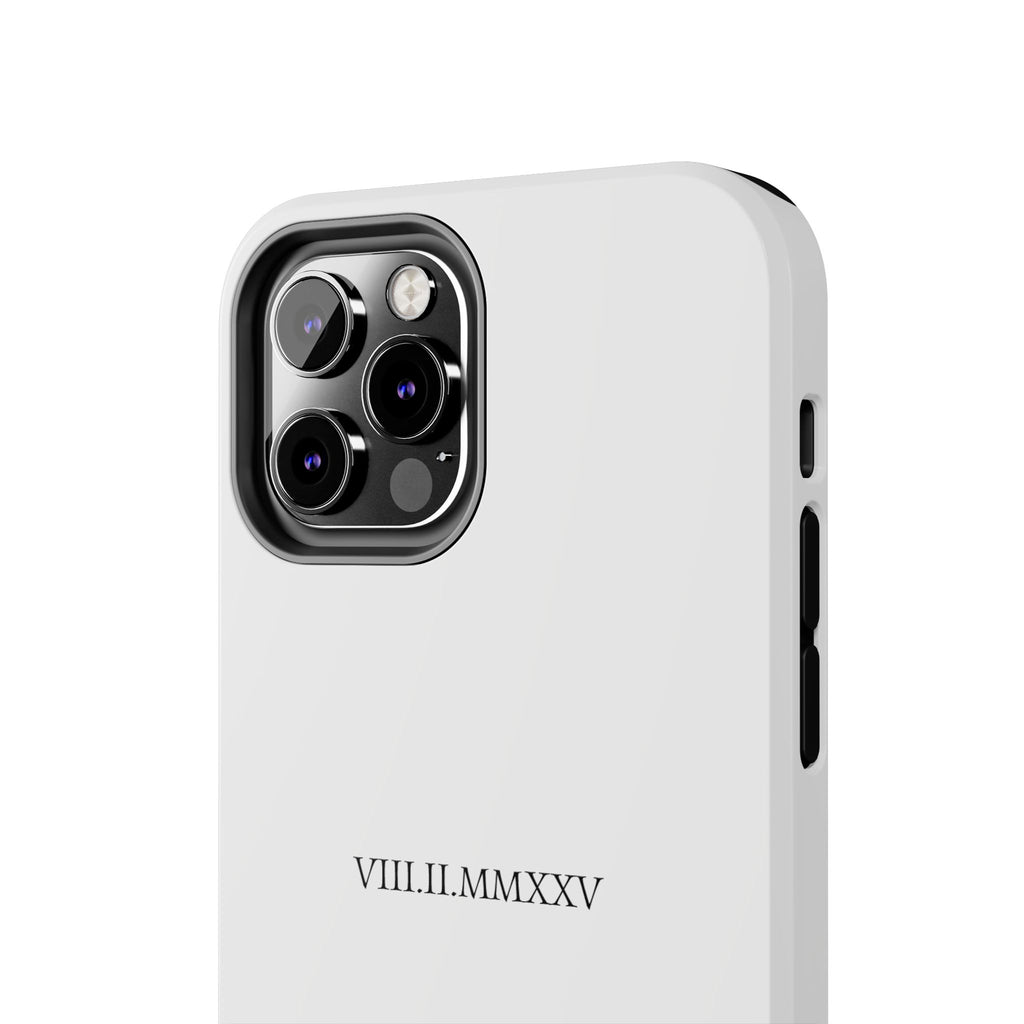 Custom Roman Numeral Date Couple Phone Case