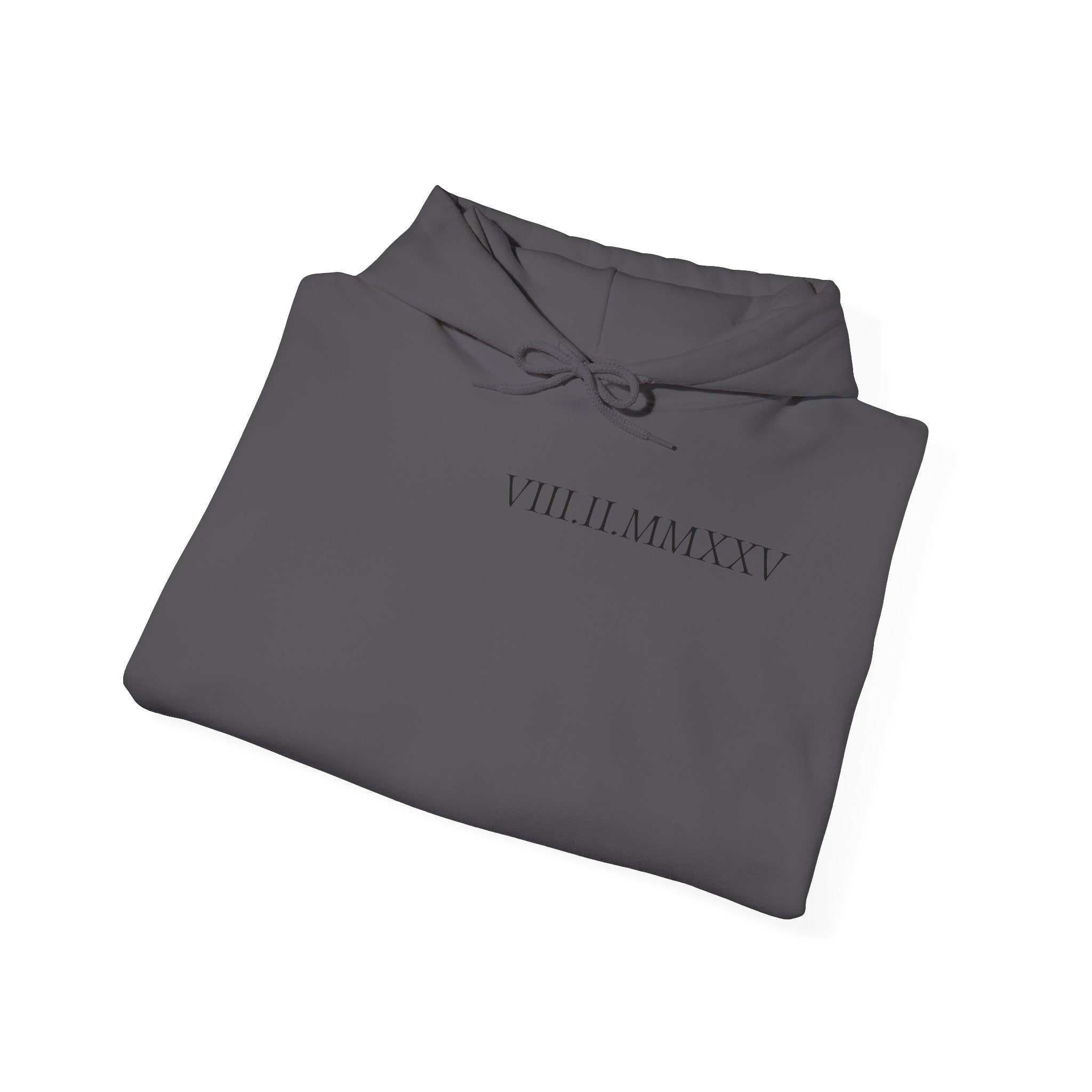 Custom Roman Numeral Date Couple Hoodie