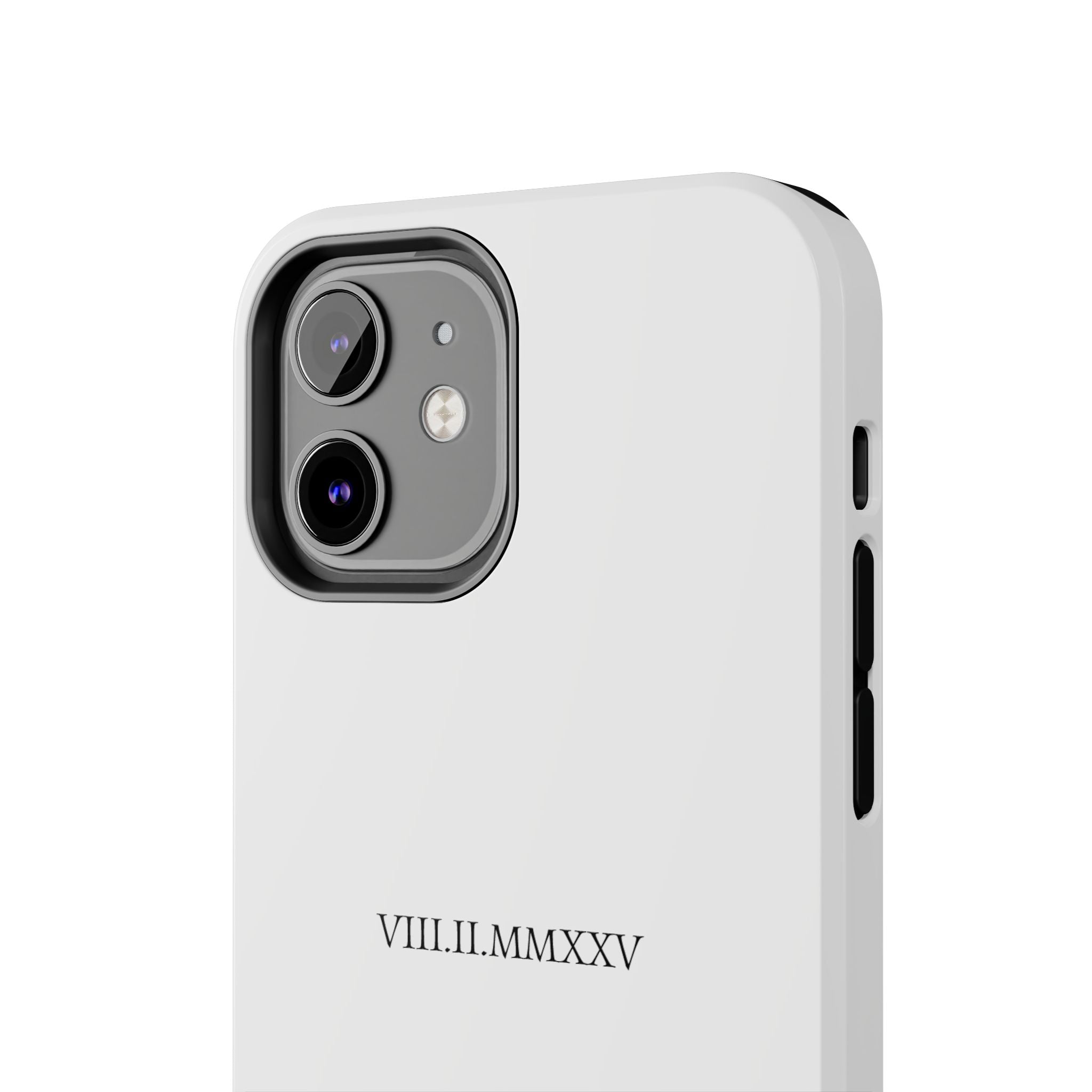 Custom Roman Numeral Date Couple Phone Case