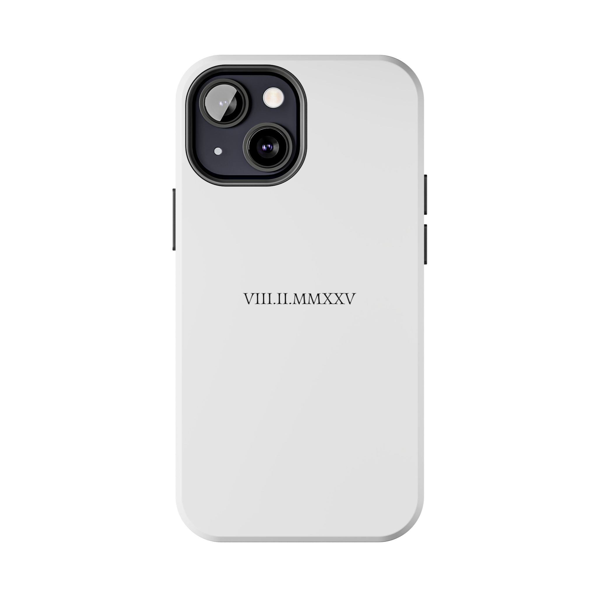 Custom Roman Numeral Date Couple Phone Case
