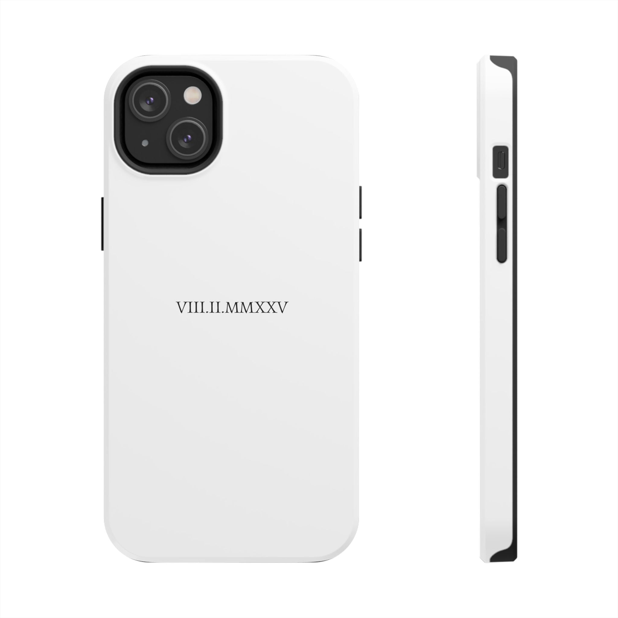 Custom Roman Numeral Date Couple Phone Case