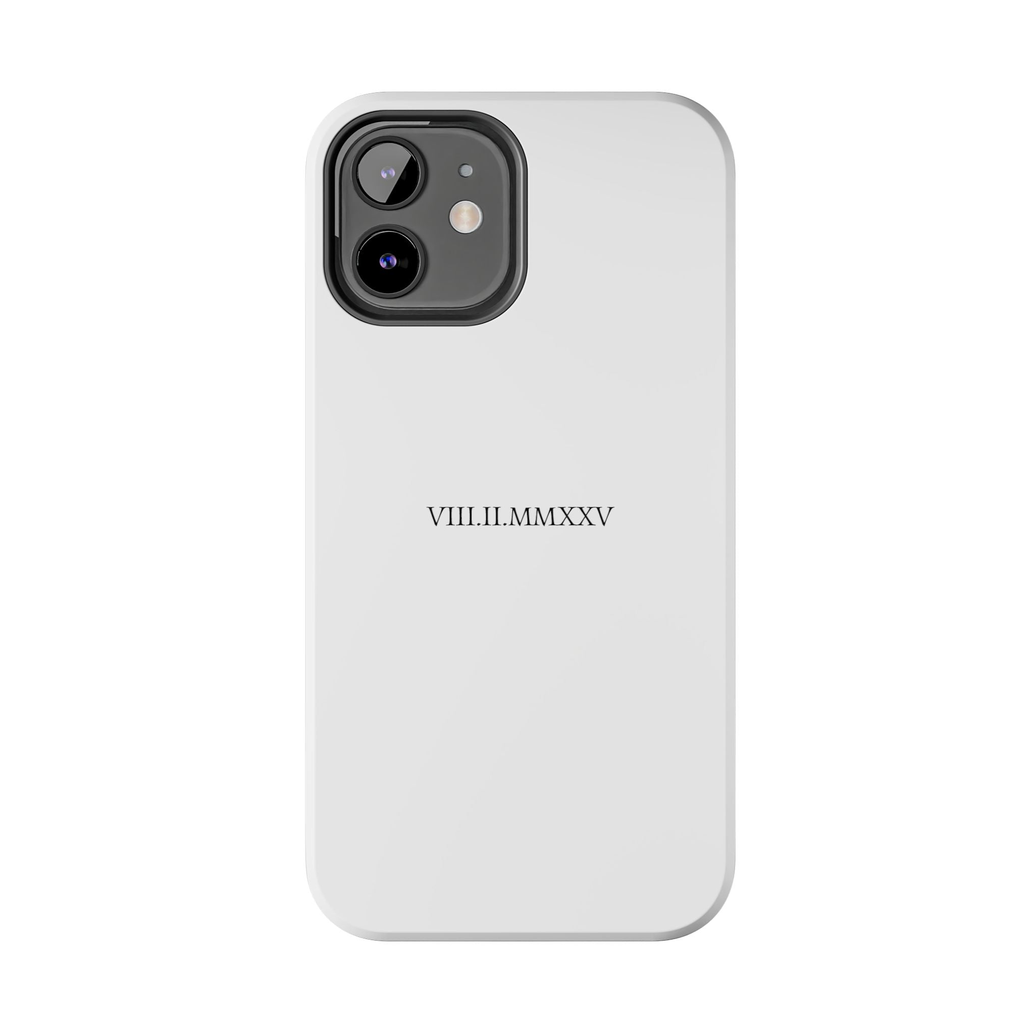 Custom Roman Numeral Date Couple Phone Case