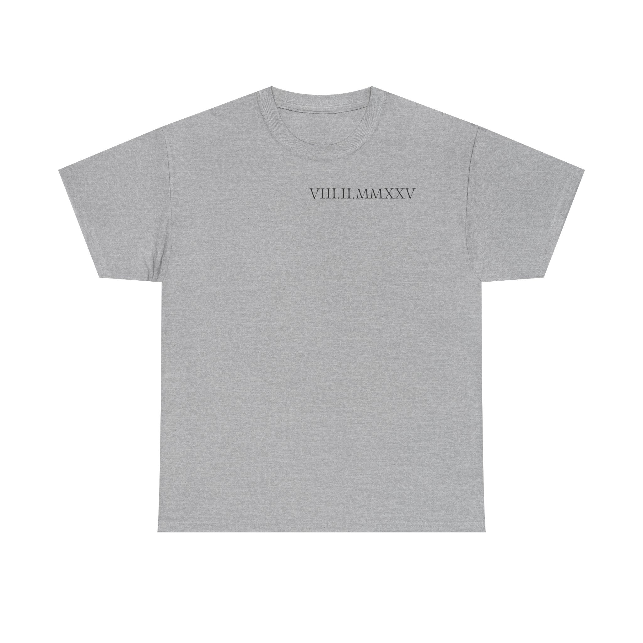 Custom Roman Numeral Date Couple Unisex T-Shirt