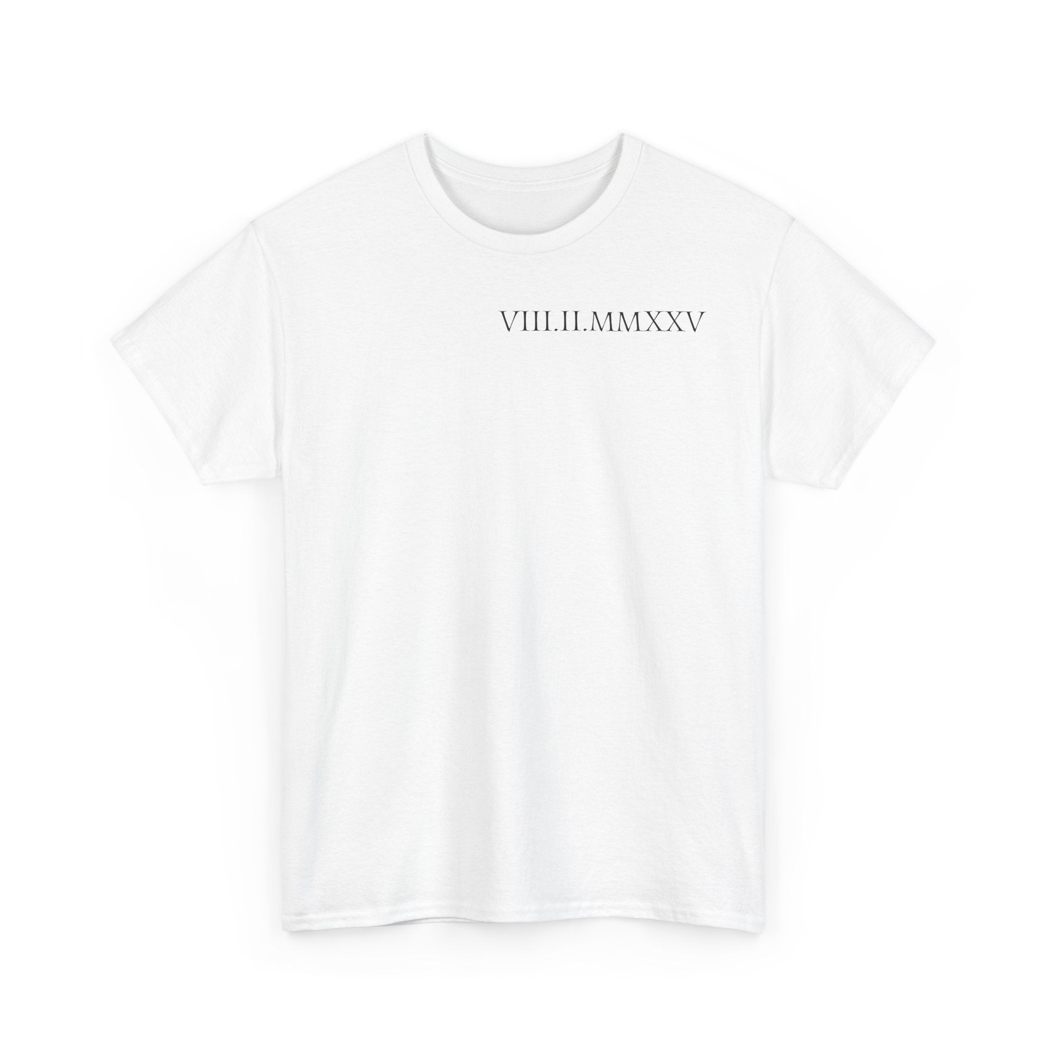 Custom Roman Numeral Date Couple Unisex T-Shirt