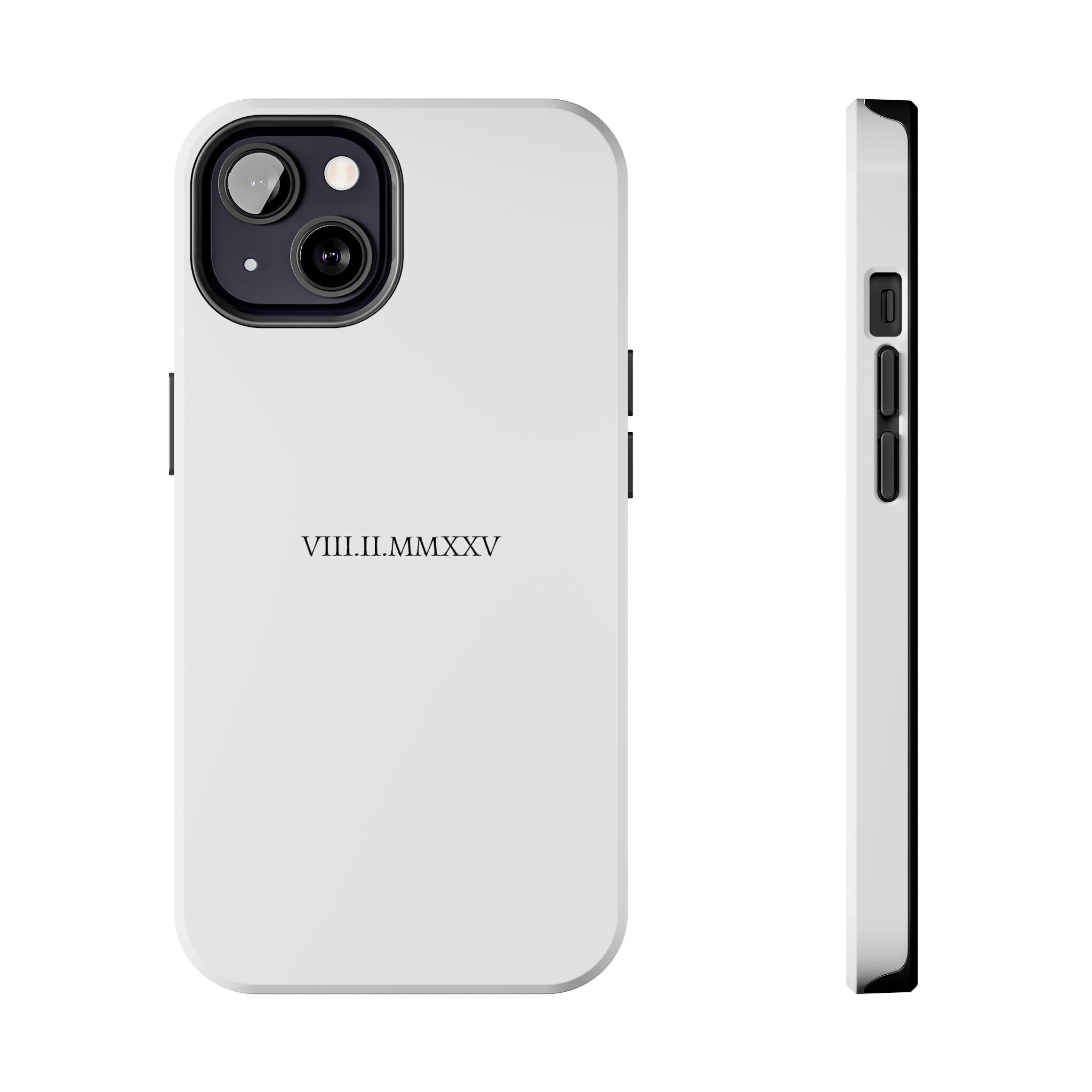 Custom Roman Numeral Date Couple Phone Case
